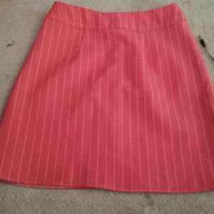 Pink striped skirt